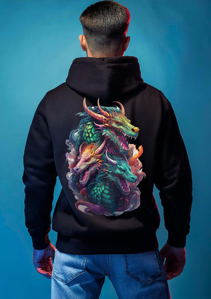 Cotton printed hoodie (Dragon anime concept)