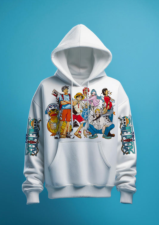 One Piece Printed Cotton Hoodies