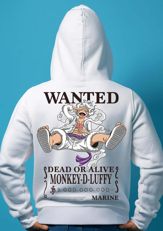 Wanted luffy poster print hoodie