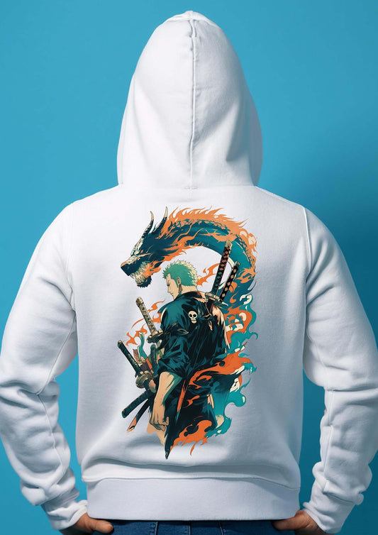 Zoro & Dragon- Printed Hoodie